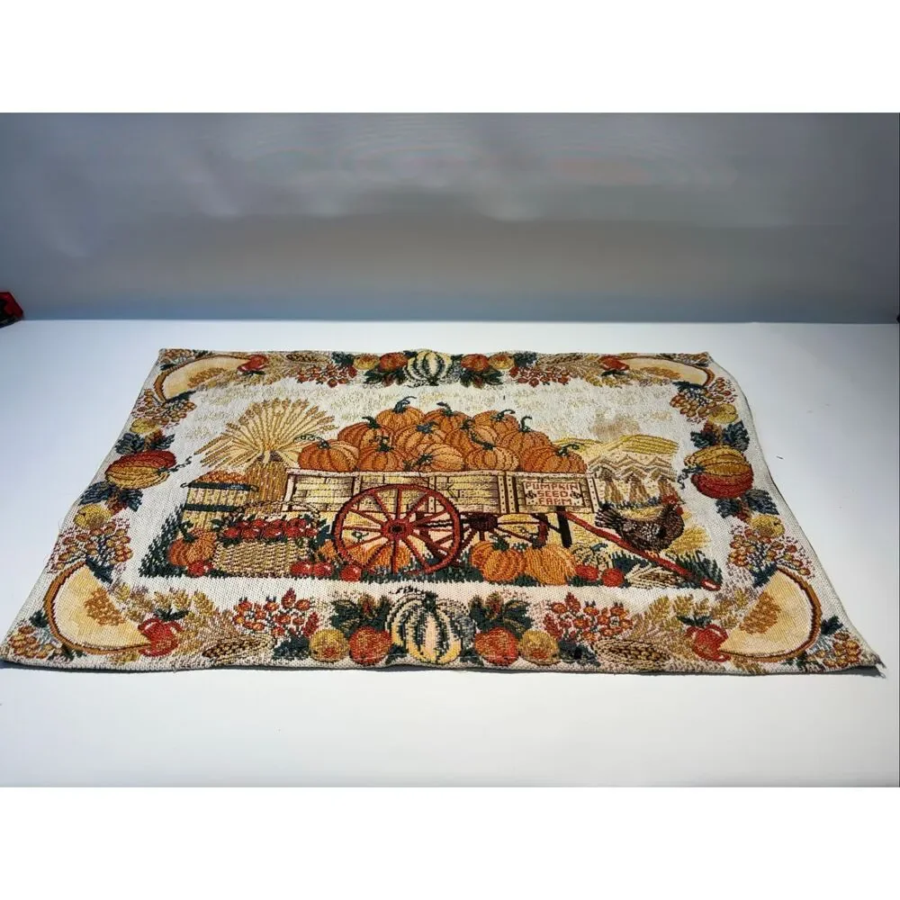 One embroidered autumn placemat